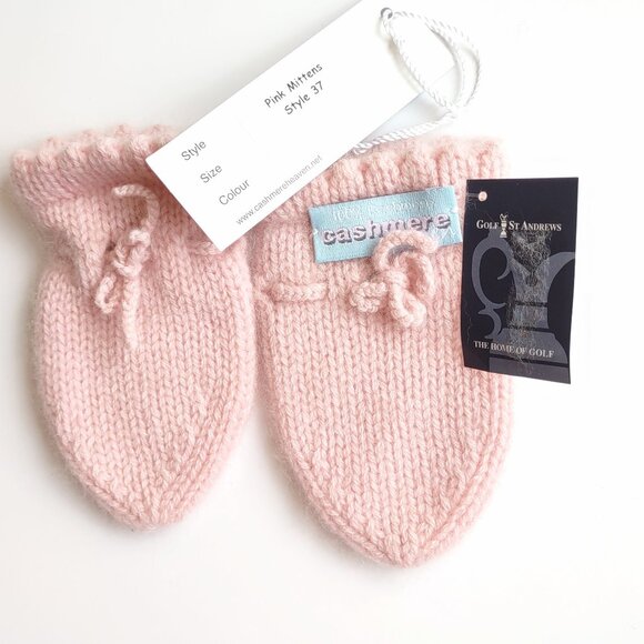 NWT Cashmere Heaven Baby Mittens Pale Pink 100% Cashmere 6-12 Months - Picture 6 of 6